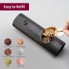 1pc Electric Salt And Pepper Grinder With Adjustable Coarseness Refillable; Pepper Mill; Battery Powered; Kitchen Automatic Grinder; Kitchen Gadgets